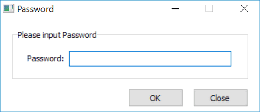 Ввод пароля в Game Protector
