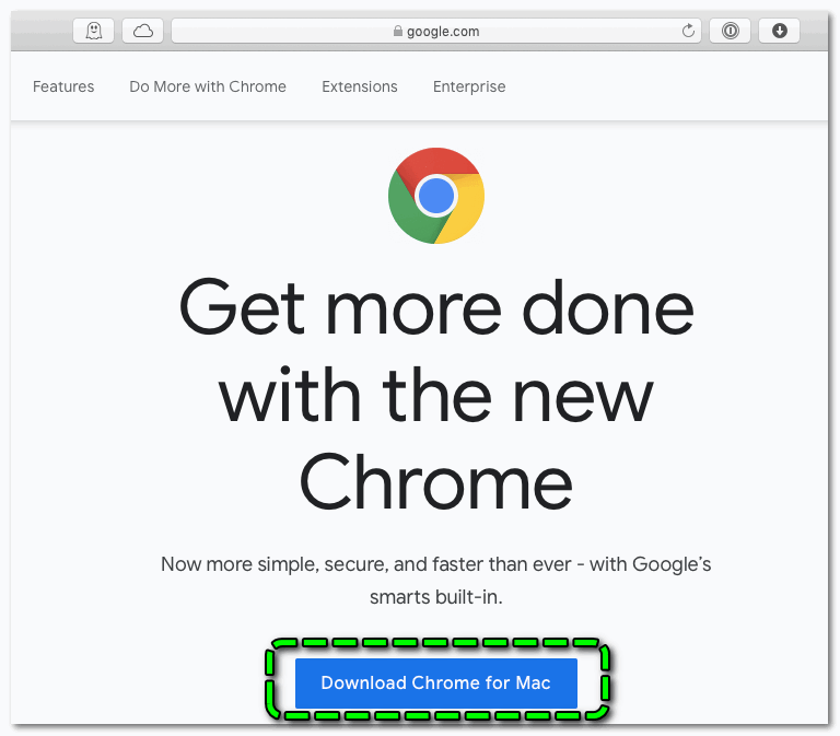 Загрузка Chrome на macOS